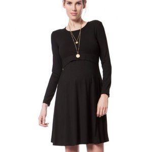 Seraphine Maternity / Nursing Dress - Black Long Sleeve